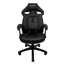 Cadeira De Escritório Mymax Mx1 Gamer Ergonômica Preta Com Estofado Em Tecido Sintético