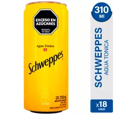Agua Tonica Schweppes Lata Gaseosa Original - Pack X18 Unid