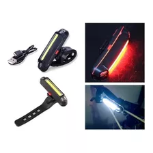 Lanterna Bike Led Recarregável Luz Traseira Dianteira Usb