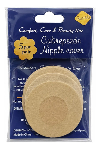 Tapa Seio Nude Kit 10 Pacotes 100 Unidades 7,5cm