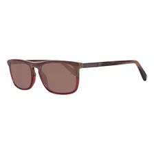 Ermenegildo Zegna 65j Anteojos De Sol Cuadrados Color Burdeo