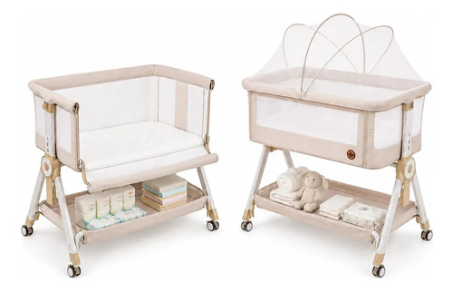 Berço Portátil Balanço Moises Sleepguard Cobed Bege Ragaluma Bege