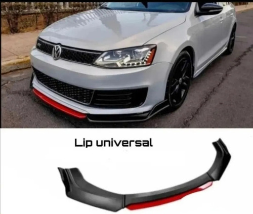 Lp R Universal Bumper 4 Piezas Spoiler Negro Gloss Foto 3