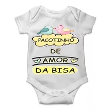 Body De Bebê Personalizado Pacotinho De Amor Da Bisavó