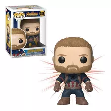 Boneco Funko Pop Marvel Capitão America #288 Guerra Infinita