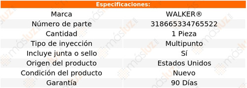 (1) Inyector De Combustible 6 L4 2.5l 2009/2013 Walker Foto 5