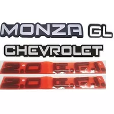 Kit Emblemas Monza Gl Chevrolet 2.0 Efi + Brinde Pg