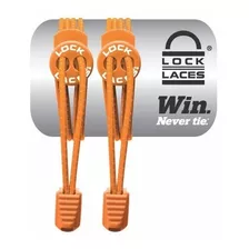 Cadarço Elastico Lock Laces Laranja