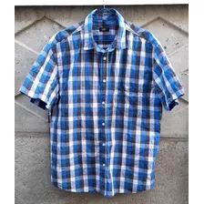 Camisa Hombre Cuadros Escocesa Manga Corta 2xl