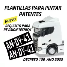 Pantillas Sticker Adhesivas Para Pintar Patentes En Camiones