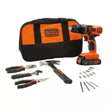 Taladro Inalambrico 20v Black+decker + 18 Accesorios Ld120bh