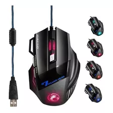 Mouse X7 Gamer Rgb Cabo Nylon 7 Botões Usb Cor Preto