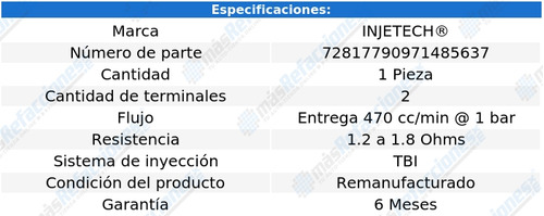 Inyector Combustible G30 V6 4.3l De 1987 A 1996 Injetech Foto 3