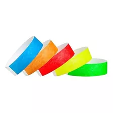 100 Pulseras Tyvek Colores Variados (sin Impresión) Eventos!