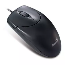 Mouse Genius Netscroll 120 Ps2 Optico Black Importador Color Negro