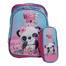 Kit Mochila Infantil Feminina Escolar Passeio Reforçada 3d