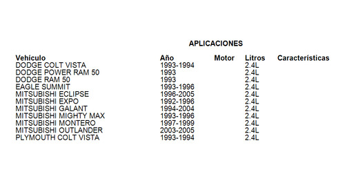 Anillos Motor Juego Dodge Colt Vista 1993-1994 2.4l Foto 3
