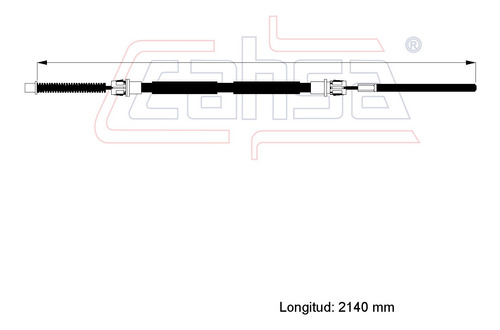 Cable Freno Trasero Derecho Para Mazda Navajo 1991 4l Cahsa Foto 2