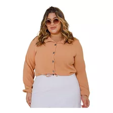 Cropped Flare Moda Outono Inverno Tecido Viscose P Ao Xgg