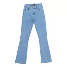 Calça Jeans Azul Claro Com Elastano Cintura Alta Lee