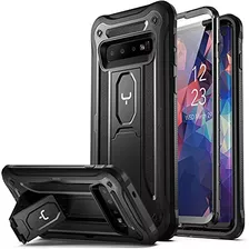 Estuche Celular Samsung S10 Negro Con Protector Pantalla