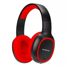 Headset Bluetooth ELG C/ Microfone Entrada Micro Sd Vermelho