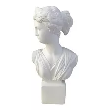 Imagem Busto Deusa Grega Arthemis 30cm Estátua Gesso Cru