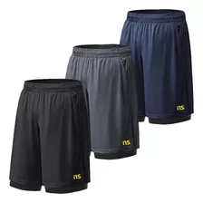 Kit 3 Shorts Bermuda Dryfit Térmico Academia Treino 2-in-1