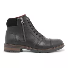 Bota Coturno Masculino Couro Promoção Sola Borracha E Zíper