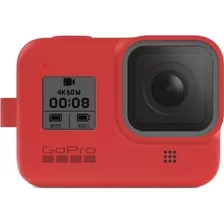 Capa De Silicone Preta Para Gopro Hero 8 - Vermelha