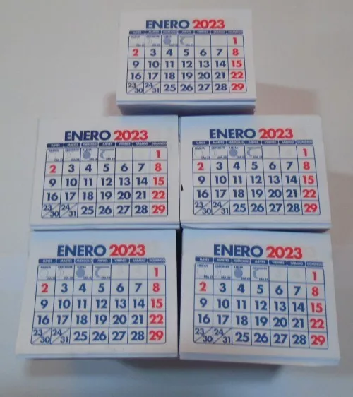 Taco Calendario Mini Año 2023 (500 Unidades)