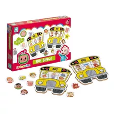 Brinquedo Infantil Bus Bingo 4 Placas Madeira 24 Cartas Nig