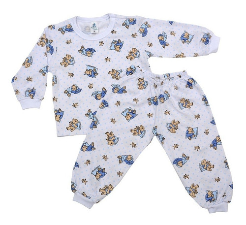 Kit C/3 Pijama De Algodão Para Bebê