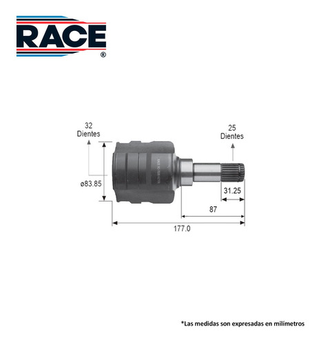 Espiga L/caja Izq-der Dodge Caravan 3.0l 1996-2000 Race Foto 2