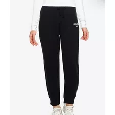 Calça De Moletom Hollister Feminina Preta Bordada