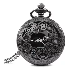 Reloj De Bolsillo Colgante, Estilo Engranaje Negro