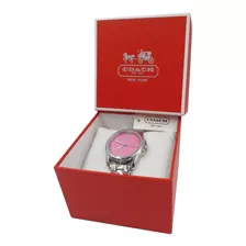 Reloj Coach Silver Con Dial Rosa 