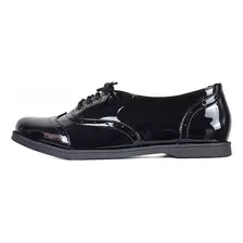 Sapato Oxford Feminino Preto Verniz 805