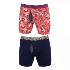 Pack De 2 Boxers Pack N3 Purple Puzzle Gangsta