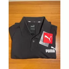 Remera Polo Puma Negra Hombre M