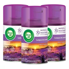 Kit Com 3 Refis Bom Ar Freshmatic Lavanda 250ml Cada