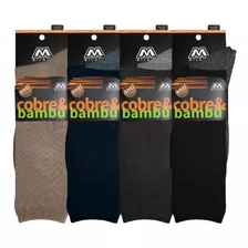 6 Calcetines De Bambú + Cobre Para Hombre - Precio X 6 Pares