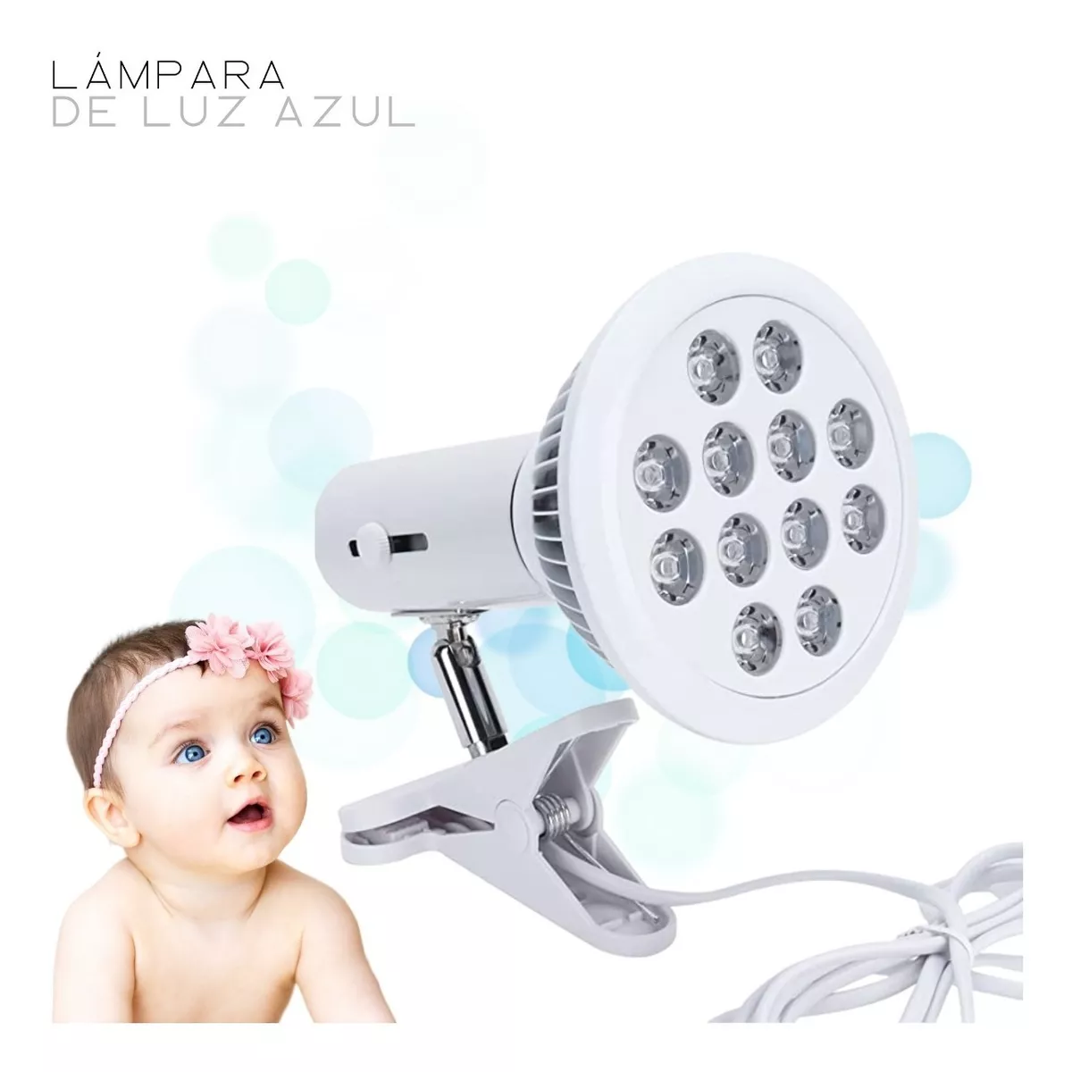 Lámpara De Luz Azul Para Cuidado Del Bebe Cunero Ictericia 