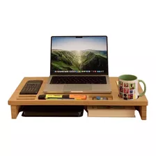 Soporte De Bambú Escritorio Monitor Notebook Barrow