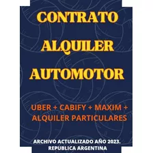 Modelo Contrato Alquiler Auto Maxim - Uber - Remis - Cabify