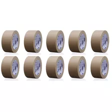 10 Rolos Fita Adesiva Kraft Papel Crepado 45 Mmx50 Mt Alpack