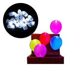 10 Mini Led Branco Luz Balão Festa Decoração Liga/desliga