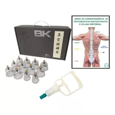 Ventosas Bk 12 Copos Ventosaterapia Fisioterapia + Brindes