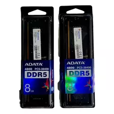 Memoria Ram Ddr5 Adata Ad5u48008g-s 8 Gb 4800mhz Pc5-38400 Color Negro