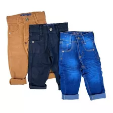 Combo 3 Calças Jeans Infantil Menino Promoção